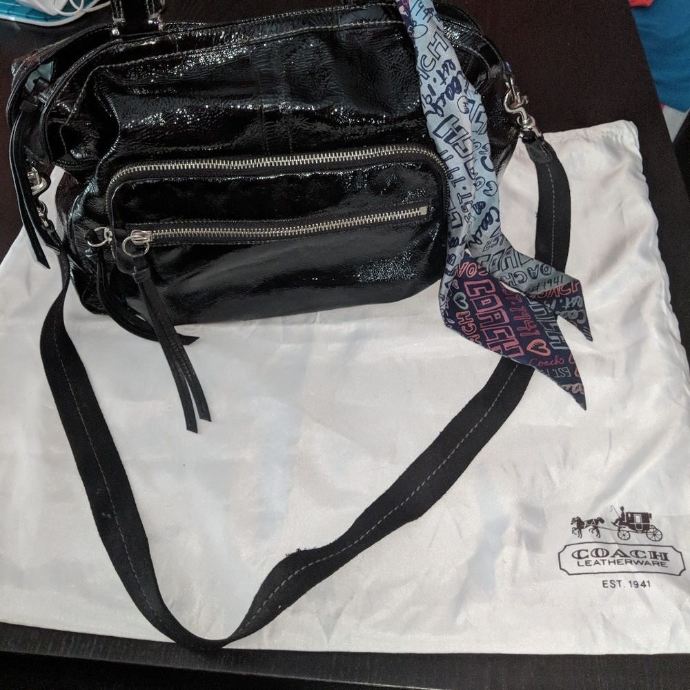 Authentic Leather Coach Diaper Bag